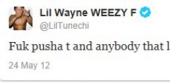 Lil Wayne Fires Back At Pusha T Via Twitter