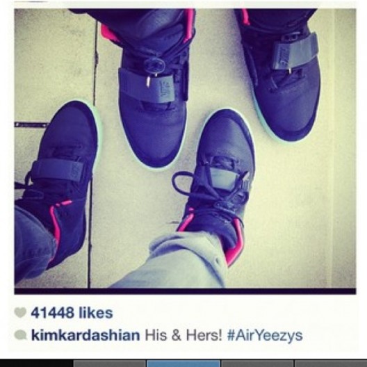 Kim Kardashian Shows Off Her Air Yeezys On Instagram (Photo)