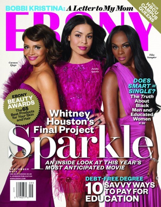 Jordin Sparks, Tika Sumpter, & Carmen Ejogo For Ebony September 2012