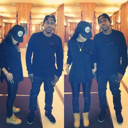 InstaFASHION: Teyana Taylor & Pusha T Rock Givenchy American Flag Embossed Sweater