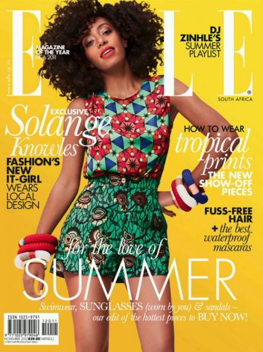 Fashion's New It Girl: Solange Knowles Covers ELLE South Africa November 2012 Issue