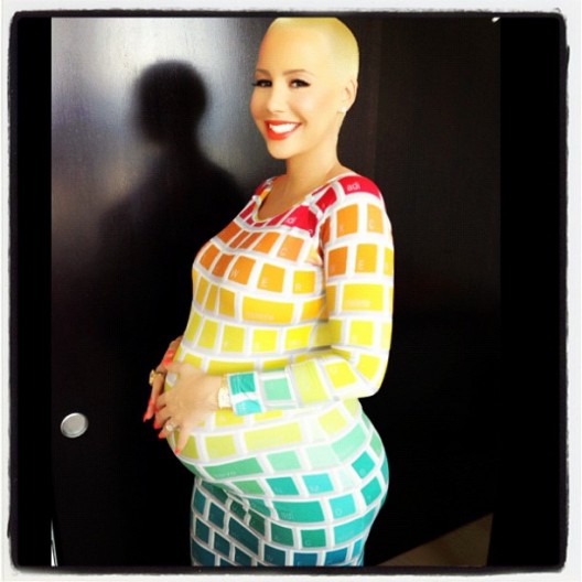 Amber Rose Rocks A Colorful Dress By Jeremy Scott At Her Baby Shower (PHOTOS)
