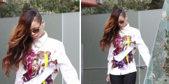 STYLE MOTIVATION: Rihanna in Christopher Kane Floral Print Blouse