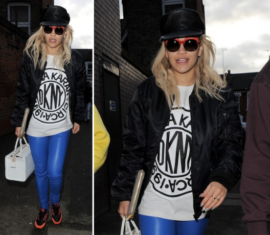 Rita Ora Spotted In London Rockin' DKNY x Open Ceremony Tee