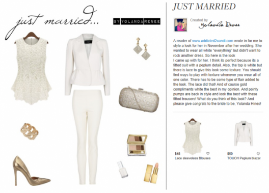 Addicted2Candi STYLE MAIL: All White Everything Just Married Style