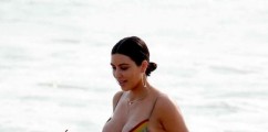 Kim Kardashian Hits The Beach In Mexico Rocking A Vintage Dior Bikini